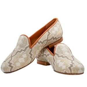 Ramón Tenza Aztec Natural Slip On Loafer Flat Western Boho Neutral Fall Size 7